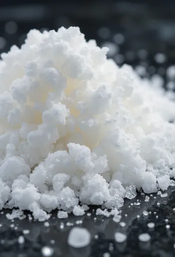 Vitt strösocker i skål med träslev