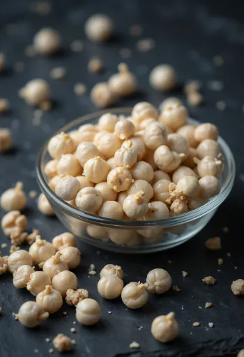 Hela vitpepparkorn i träskål på ljus bakgrund