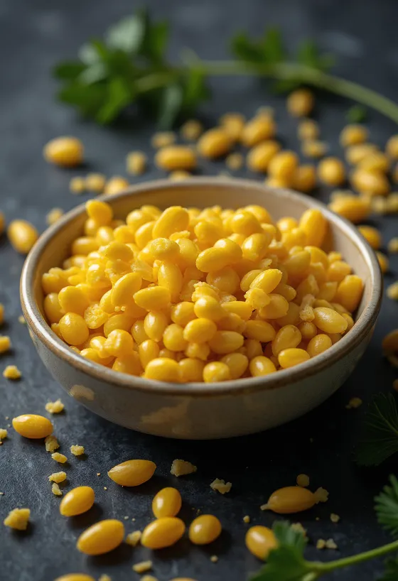 Gyllene hirskorn med fin textur