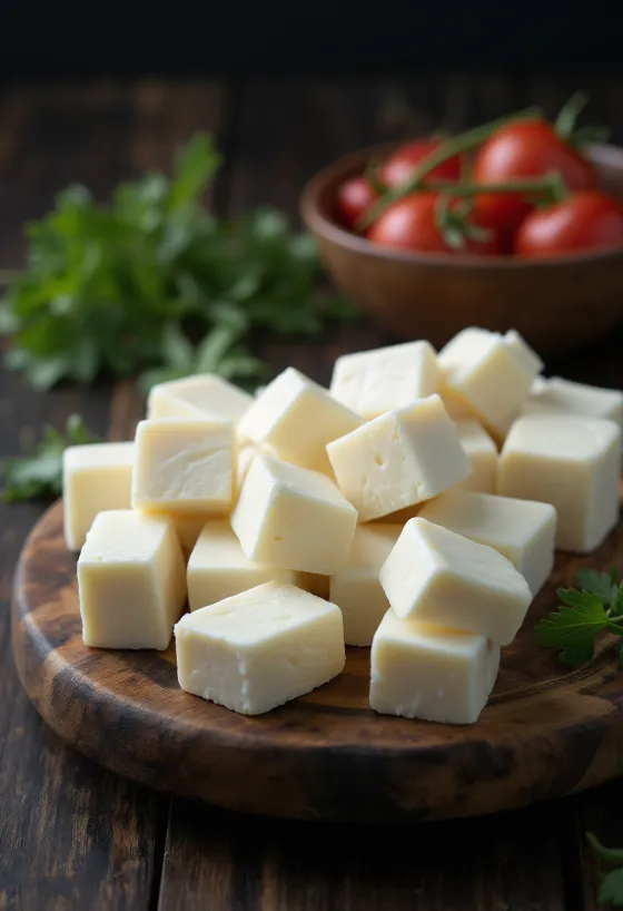 Färsk Paneer-ost i skål