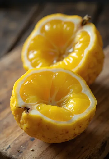 Skivor av cempedakfrukt på en skärbräda