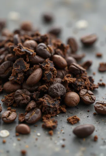 Rostade cikoriarotskorn på skärbräda