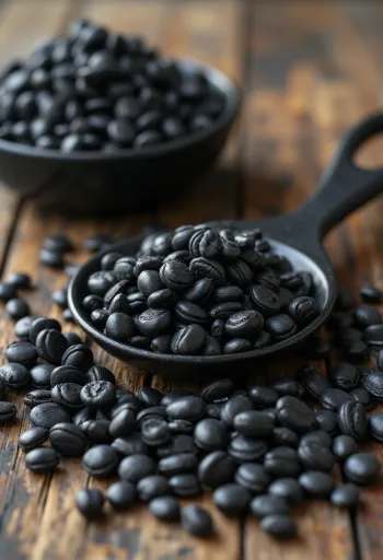 Svarta solrosfrön med skal