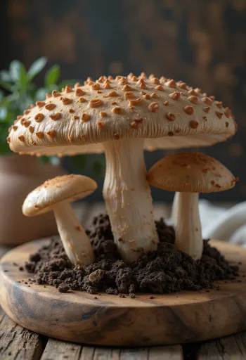 Skivad stolt fjällskivling på en skärbräda