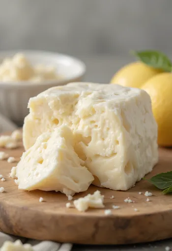 Grynig Orda (vassleost) på träfat, i ljust, naturligt ljus