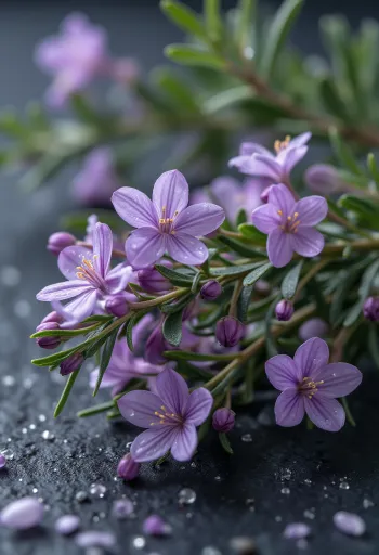 Färska rosmarinblommor på vit tallrik förberedda för matlagning