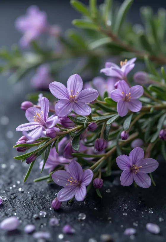 Färska rosmarinblommor på vit tallrik förberedda för matlagning