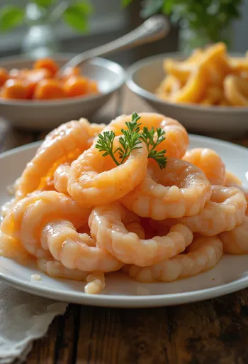 Färsk hjärtmussla på is med citron och persilja