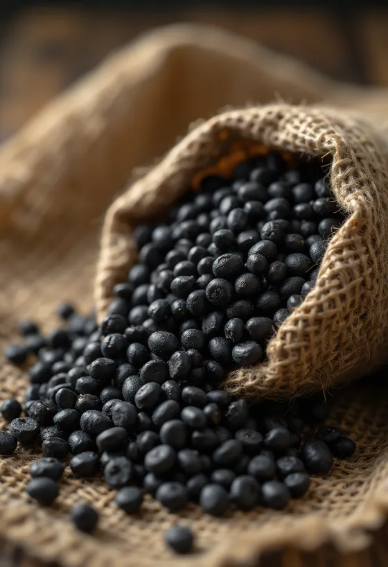 Torkade urad dal-bönor, detaljerad textur och naturliga färger