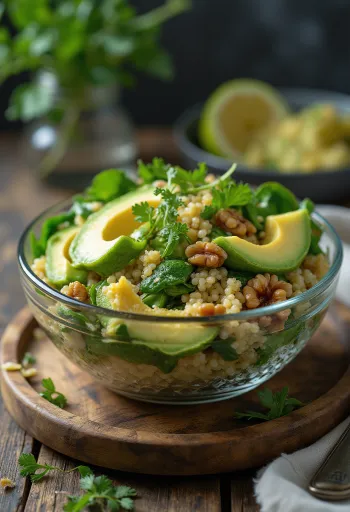 Buddha Bowl med lime, quinoa och spenat