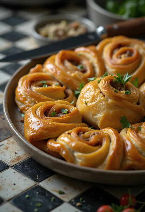 Färsk börek med köttfärs