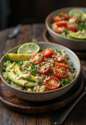 Buddha Bowl med lime, quinoa och tahini