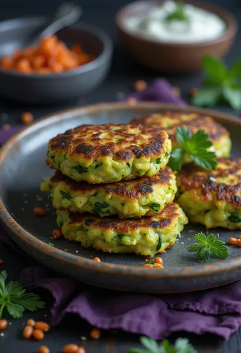 Kolokithokeftedes i vegansk variant, grönsaksbiffar med färska kryddor