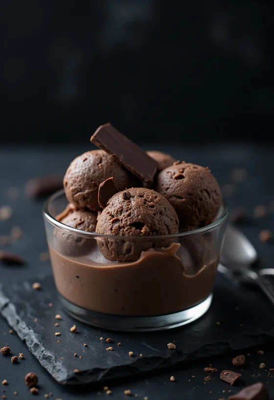Mintchokladparfait serverad