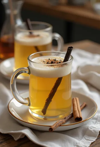 Honungs- och vaniljcider serverad i glas