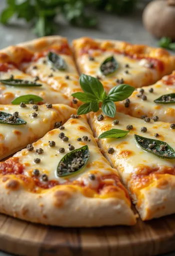 Pepparpizza med mozzarella och pecorino