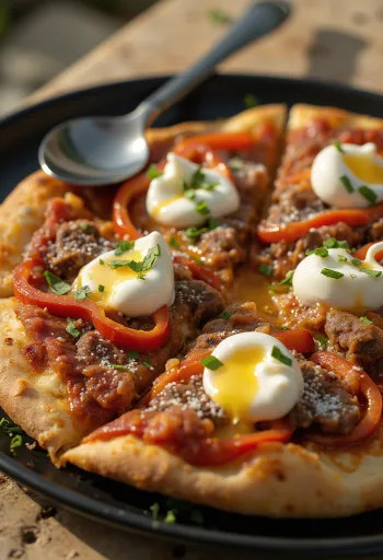 Pizza Iskender serverad