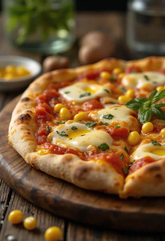 Pizza al Mais med majs och ost