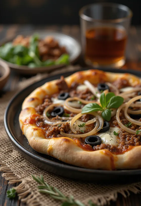 Pizza Libyenne serverad