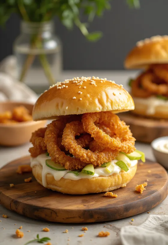 Bao bun med friterad lök och vitlök serverad