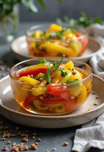 Kryddig inlagd paprika i burk