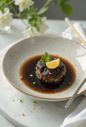 Ponzusås serverad med sashimi