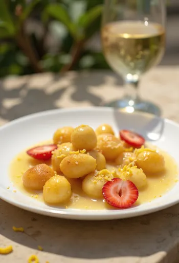 Serverad gnocchi med champagne