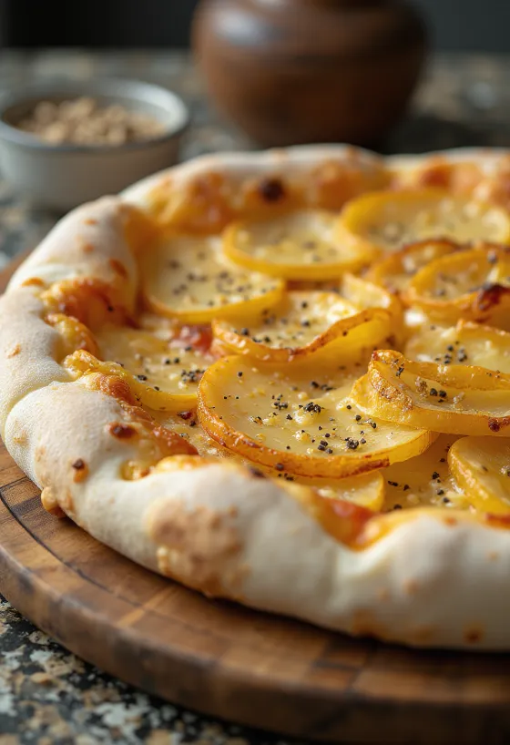 Pizza al Patate med potatis och ost
