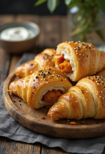 Tandoorikyckling croissant serverad
