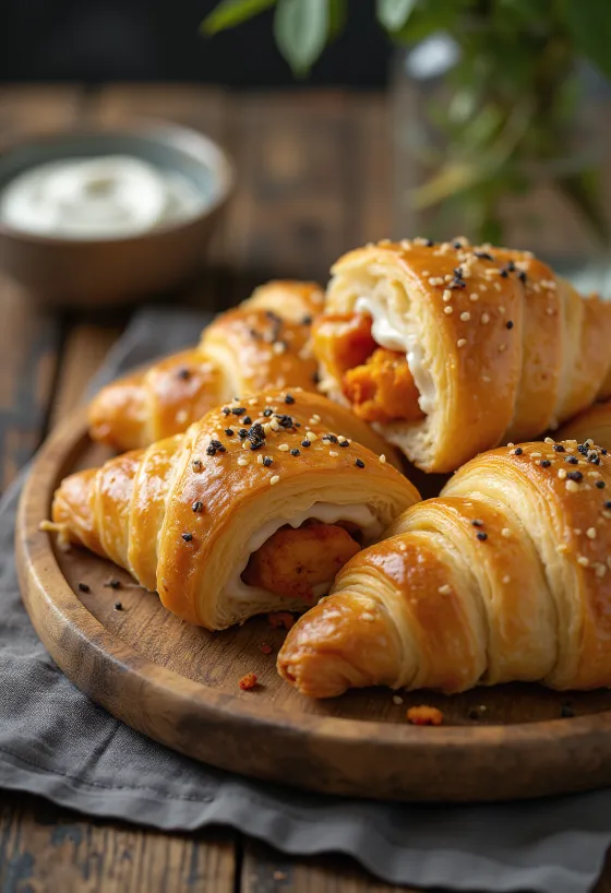 Tandoorikyckling croissant serverad