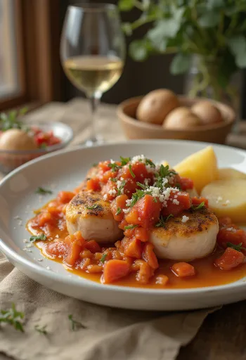 Lecsó med fläskkarré serverad