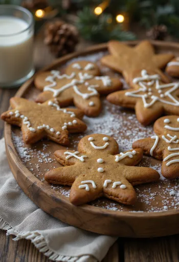 Pepparkaksfigurer serverade med dekoration