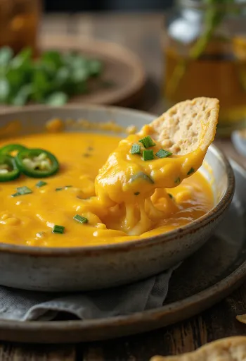 Jalapeño-ostsås serverad