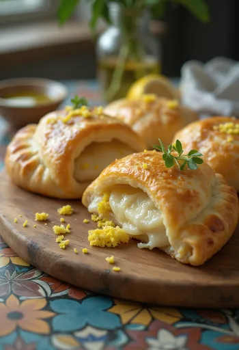 Calzone med citron och vitlök nygräddad