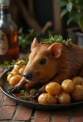 Cuy, traditionell sydamerikansk rätt serverad