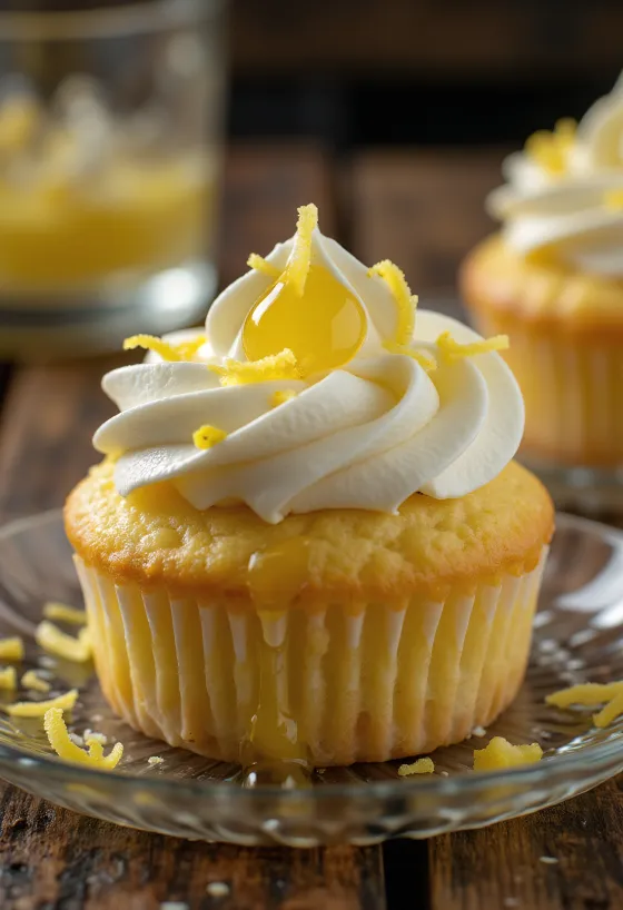 Nybakade limoncello cupcakes