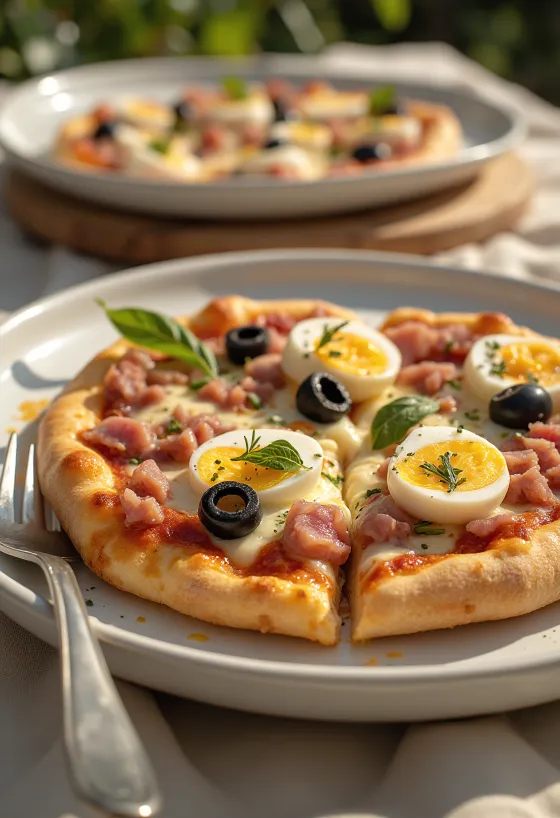 Pizza Tunisienne serverad