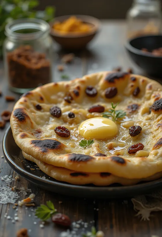 Kardemumma- och russinnaan serverad på fat
