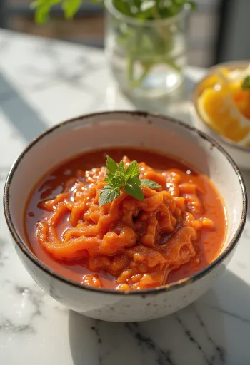 Gochujangsås serverad