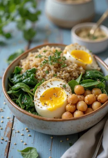 Buddha bowl med kryddig rostad aubergine