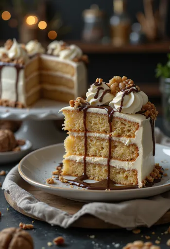 Kastanjetårta med valnötskräm