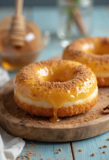 Honungsmunkar serverade med glasyr