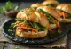 Bao bun med sparris serverad