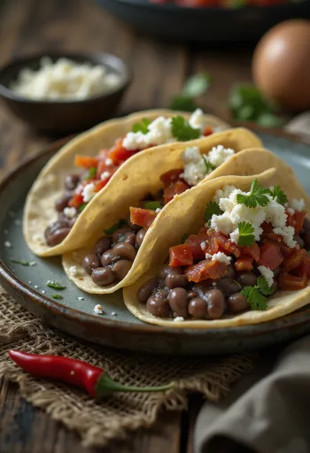 Tacos de Frijoles serverad