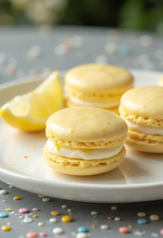 Ingefära- och citronmacarons