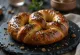Pretzel med tryffel serverad