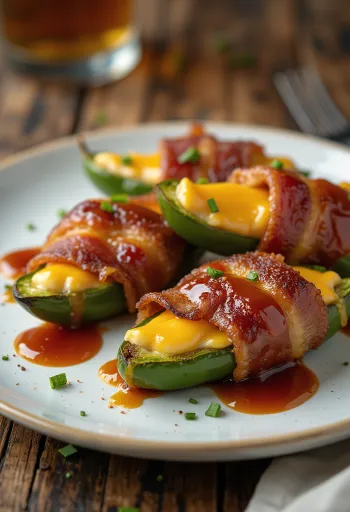 Serverade BBQ-grillade jalapeño poppers med cheddar
