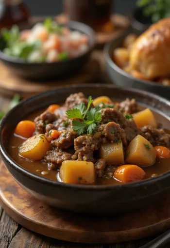 Estofado de carne serverad