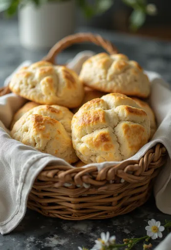 Gräddfilspogácsa serverad