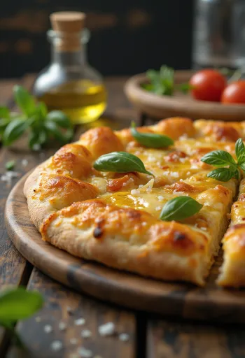 Nygräddad pizza med extra virgin olivolja